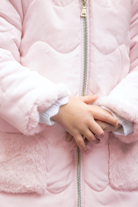 Doudoune - Rose pale reversible - Image principale