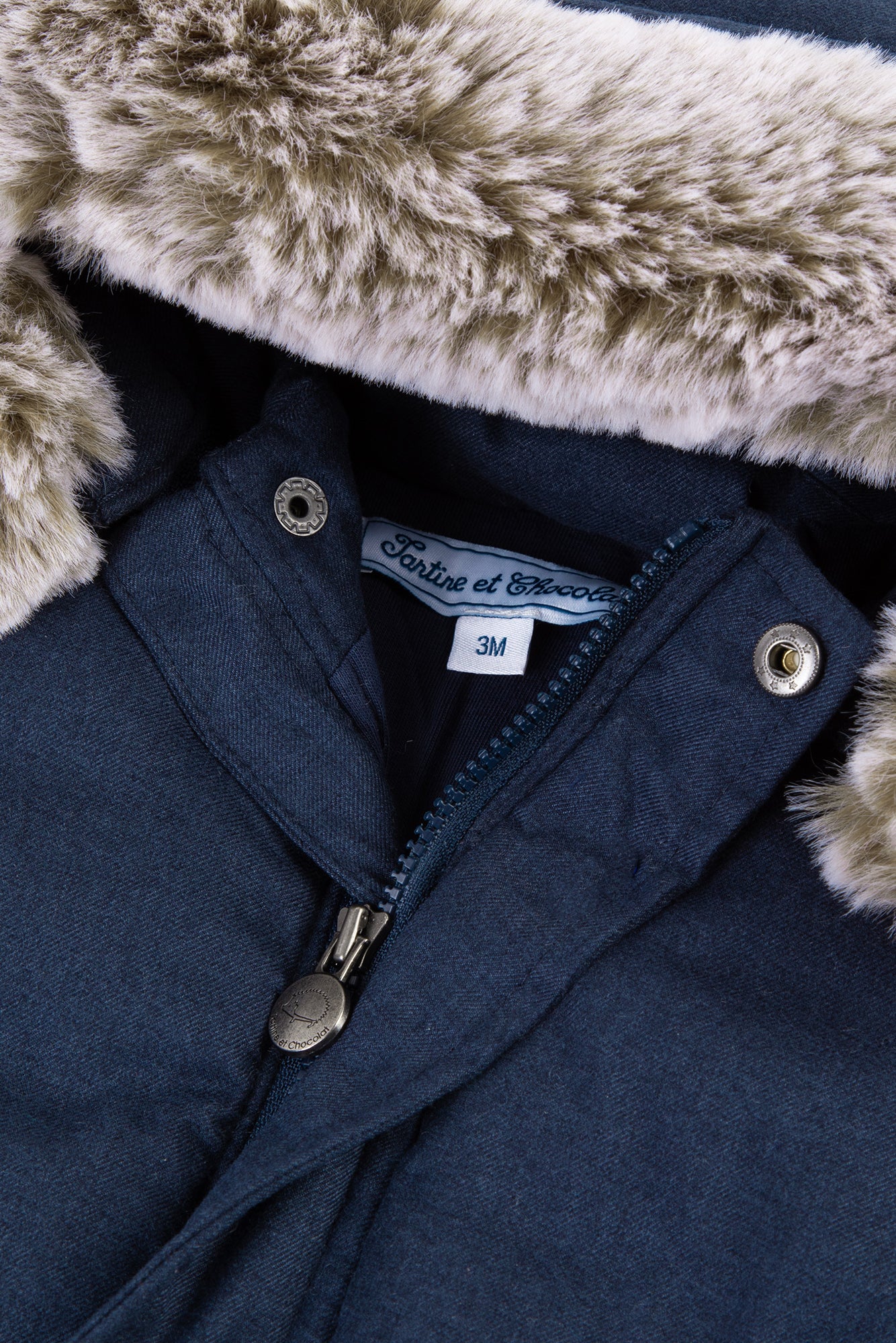 Down jacket - Bi-material Marineblau