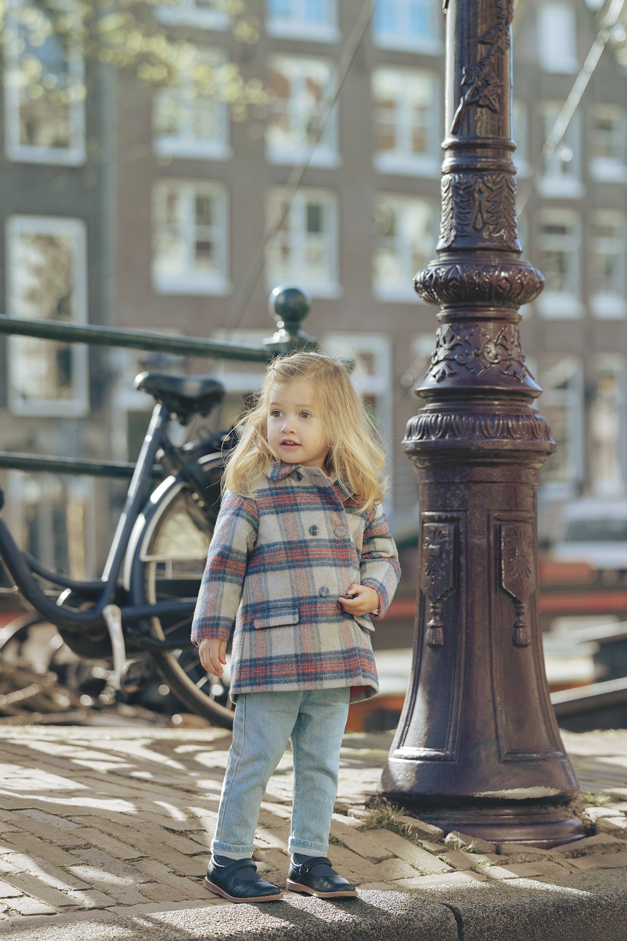 Jas - Beige Wol Ruiten