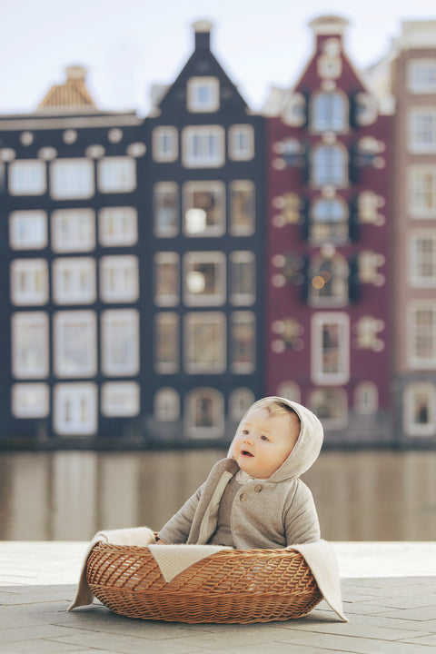 Manteau - Beige coton capuche - Image principale