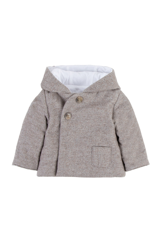 Cappotto - Beige cotone cappuccio - Image principale