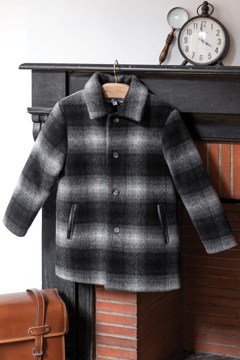 Coat - Check anthracite Wool - Image principale
