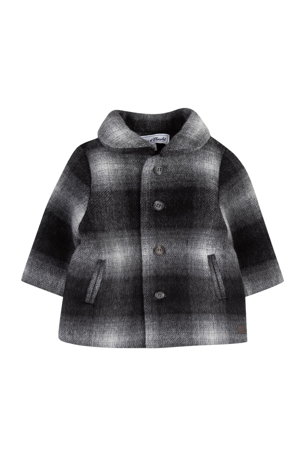 Coat - Grey Wool Check