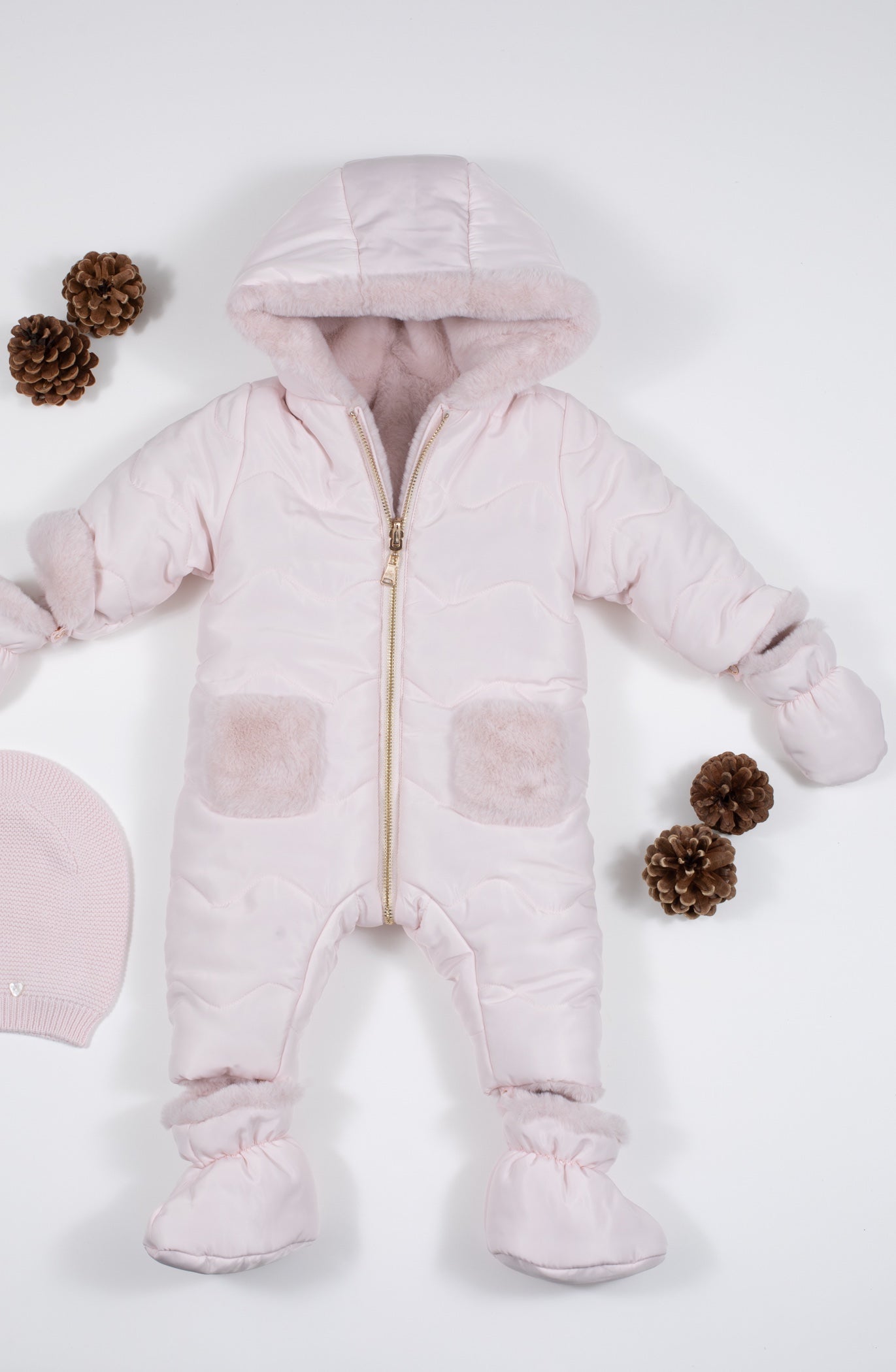 Onesie - Omkeerbaar Lichtroze