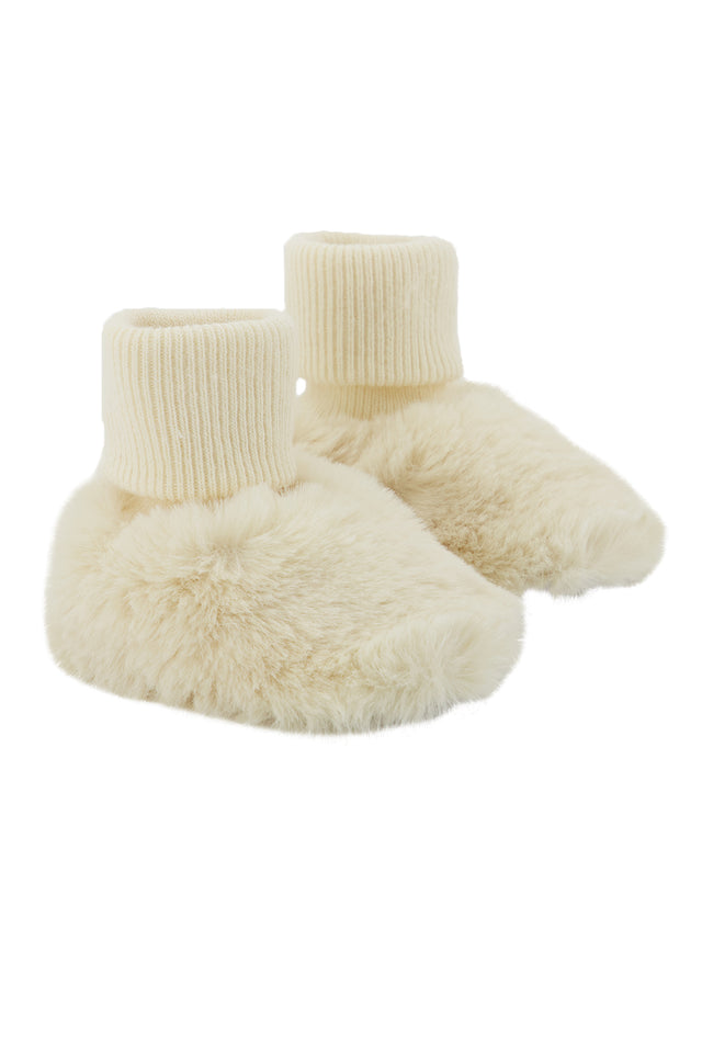 Slippers - Beige imitation fur - Image principale