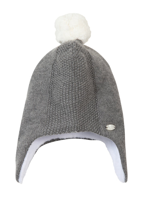 Bonnet - Gris en maille - Image principale