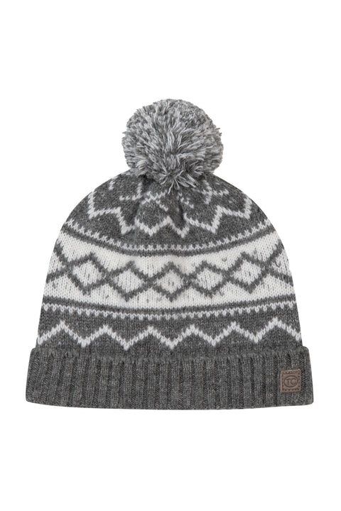 Bonnet - Gris laine jacquard - Image principale