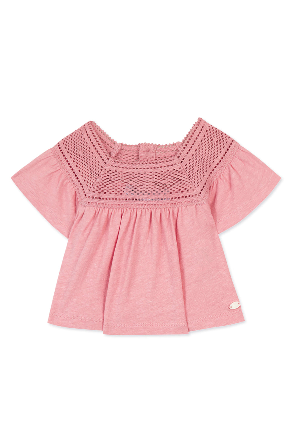 T-shirt - Rose crochet coton
