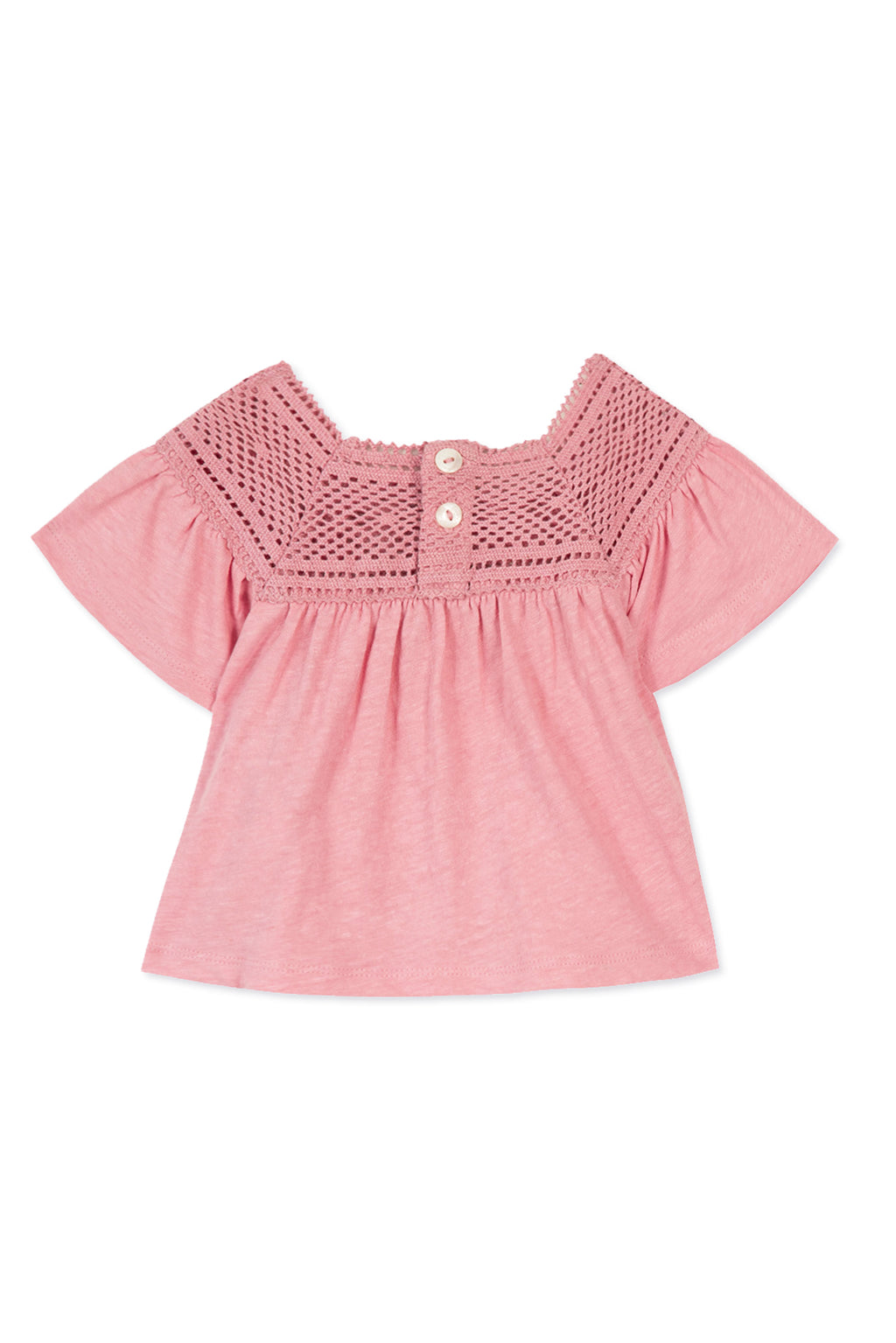 Camiseta - Rosa gancho de algodón