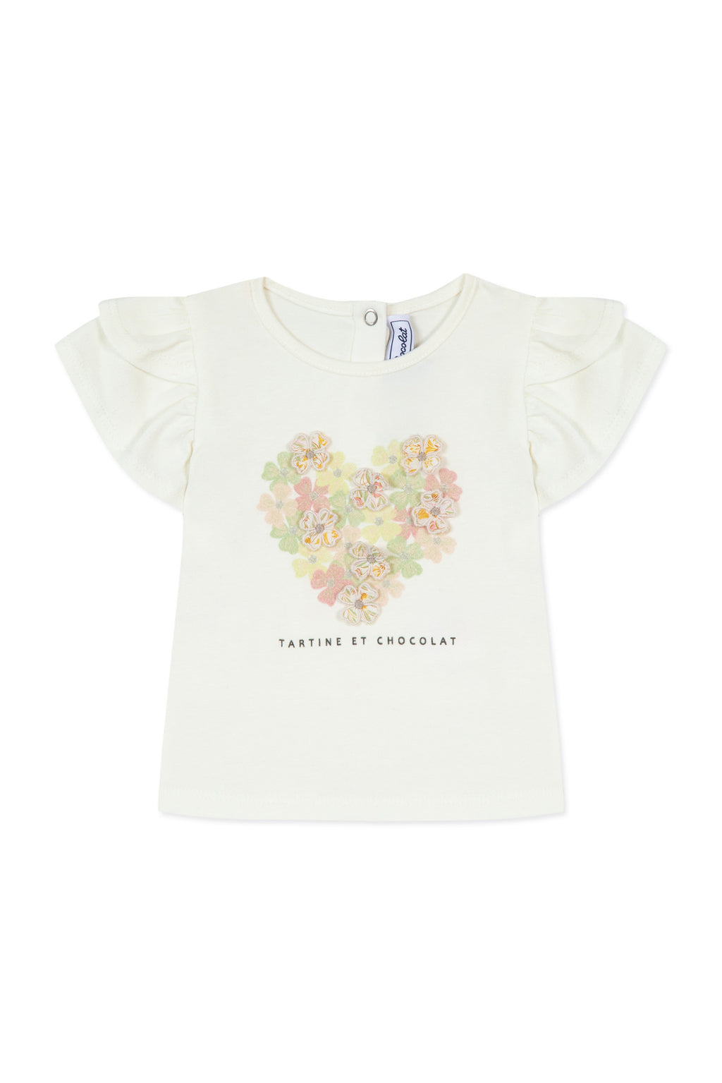 T-shirt - Ecru Heart fabric Liberty