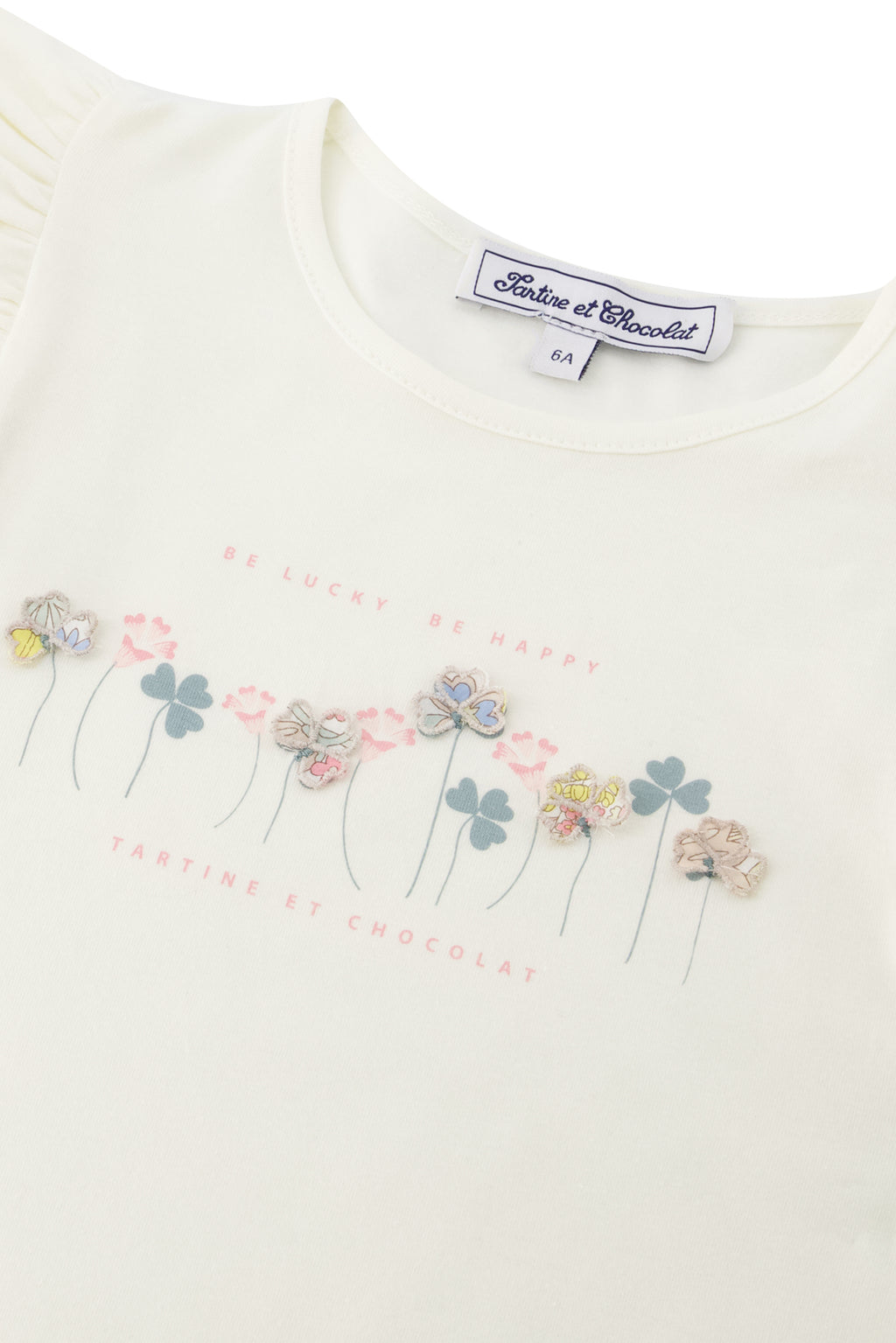 Camiseta - Marfil Ilustración flores