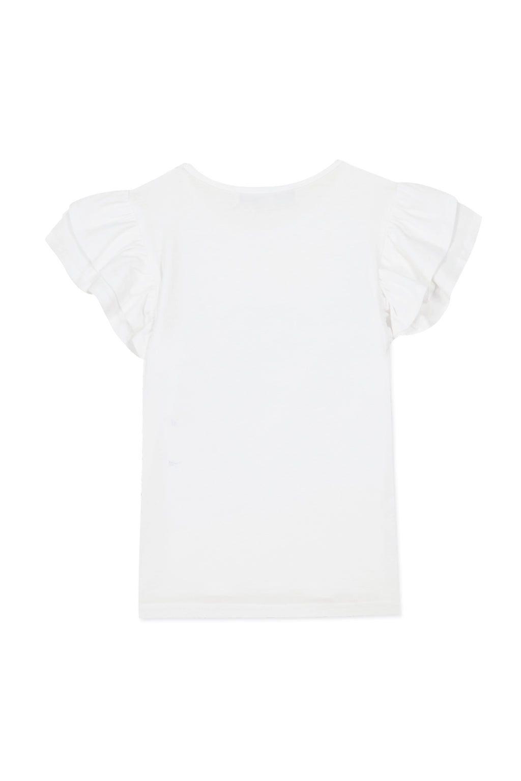 T-shirt - Blanc illustration cœur tissu liberty
