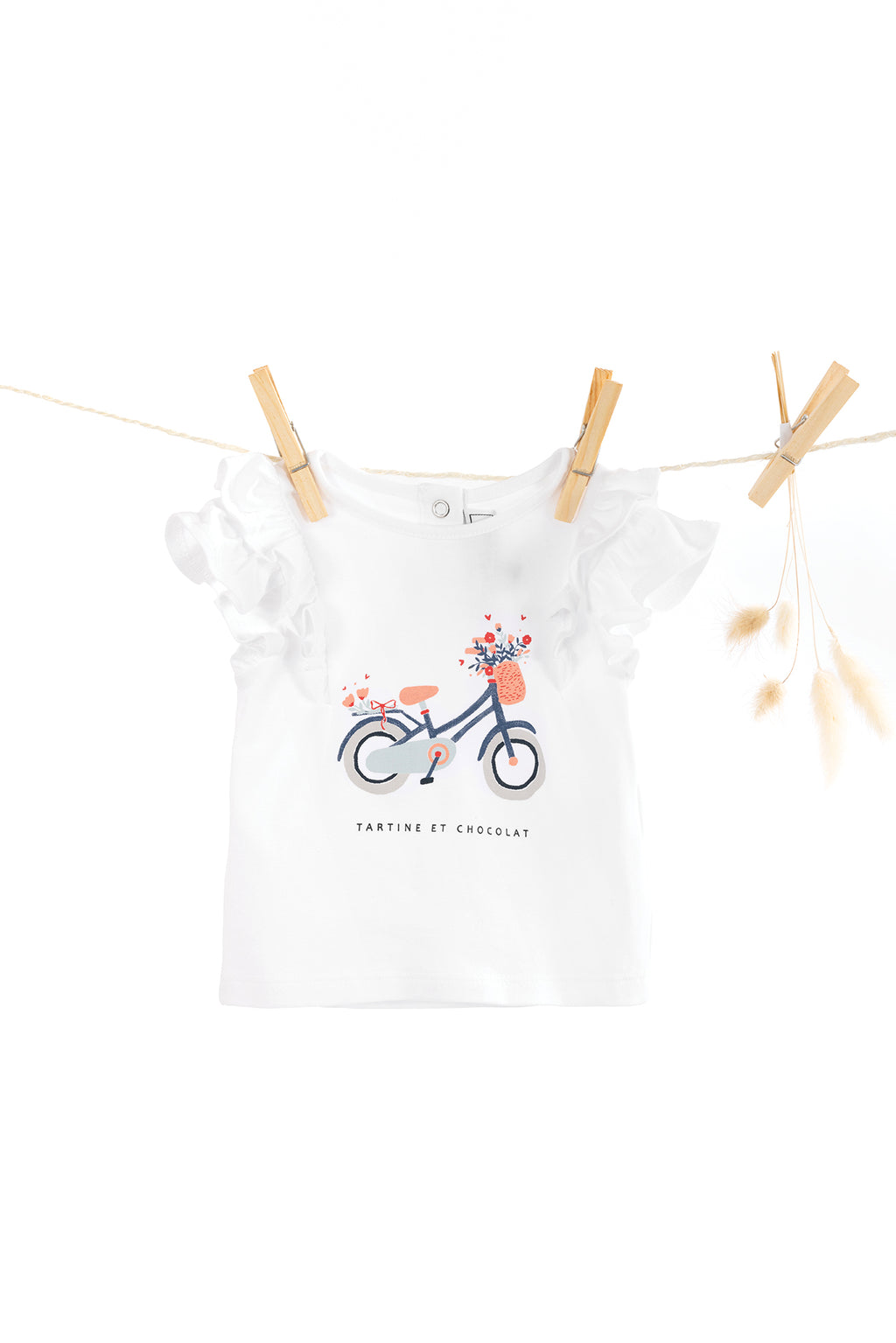 Camiseta - Rosa Ilustración bicicleta