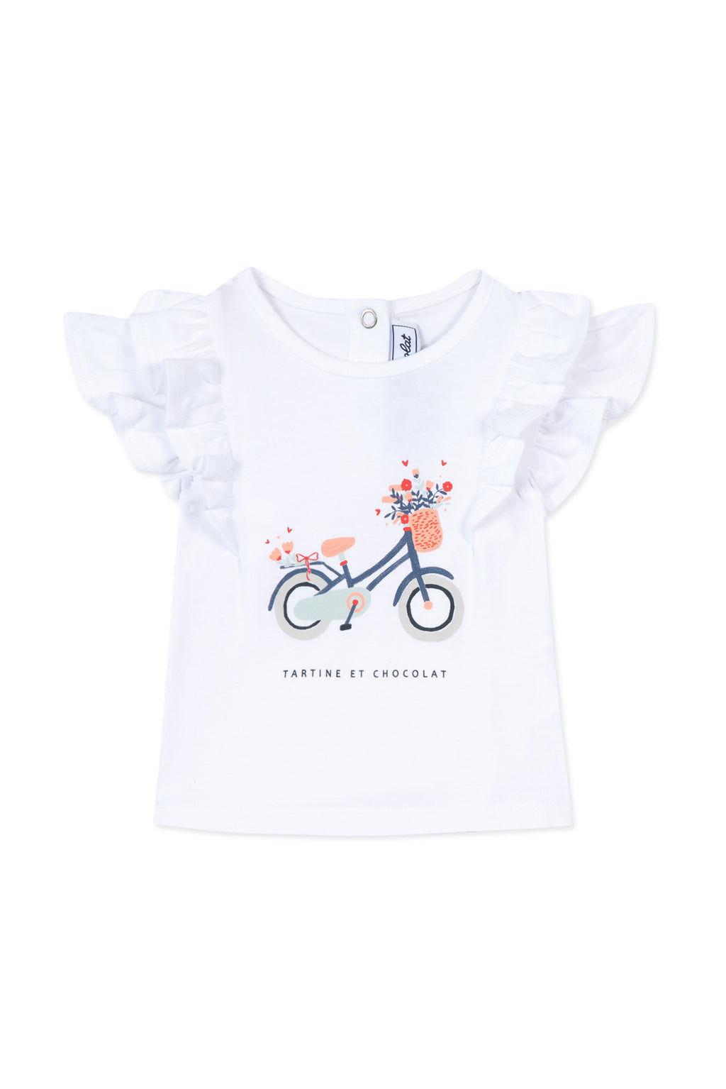 T-shirt - Peach Illustration bike