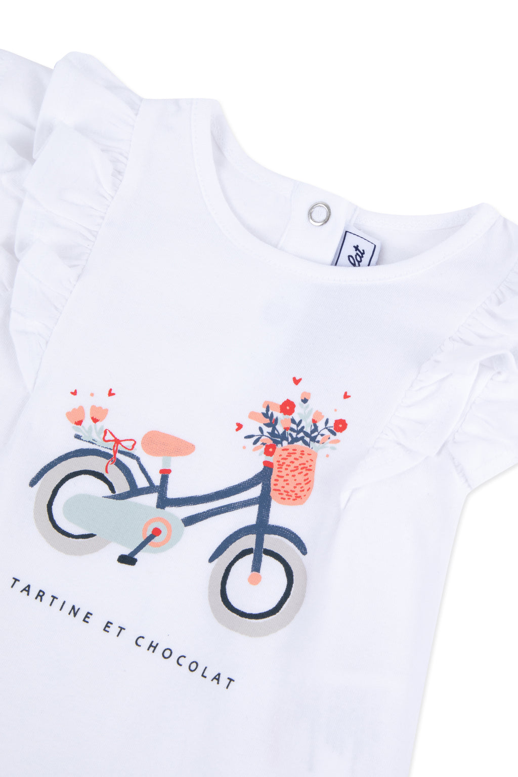 T-shirt - Peach Illustration bike