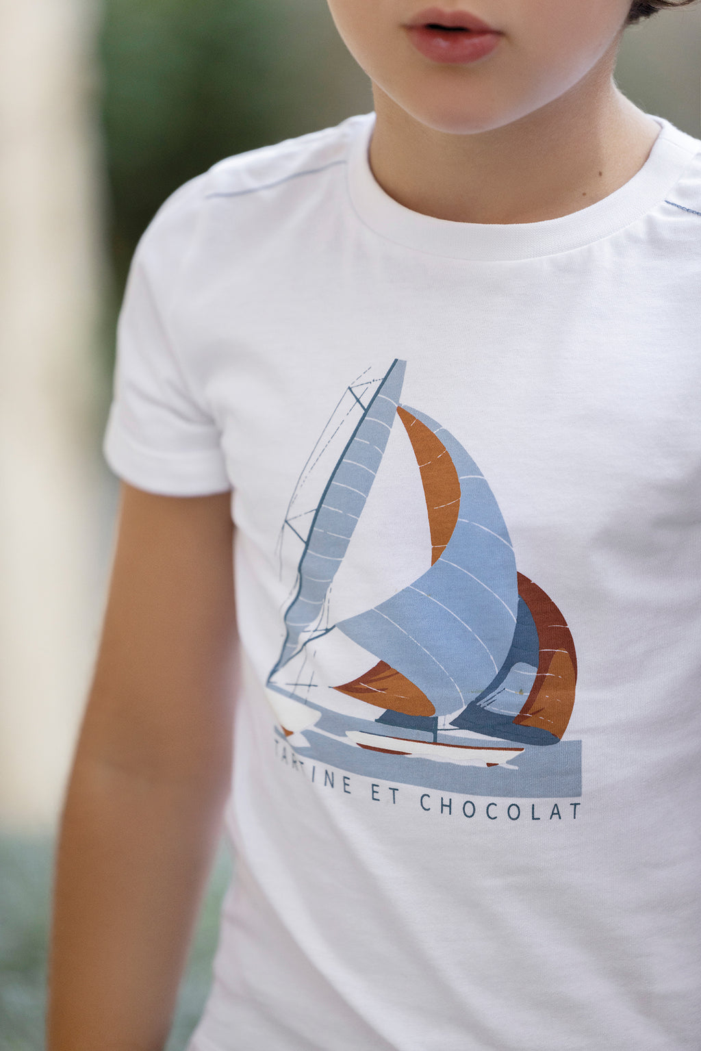 T -Shirt - Azure Illustrazione veliero