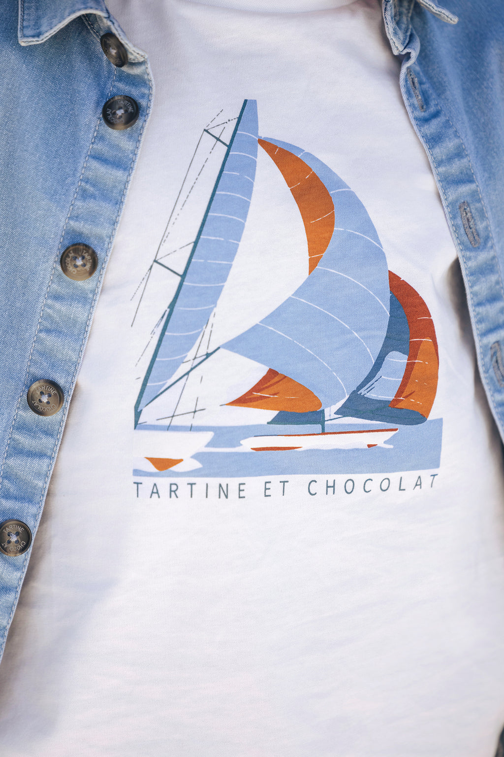 T-shirt - Azur illustration voilier