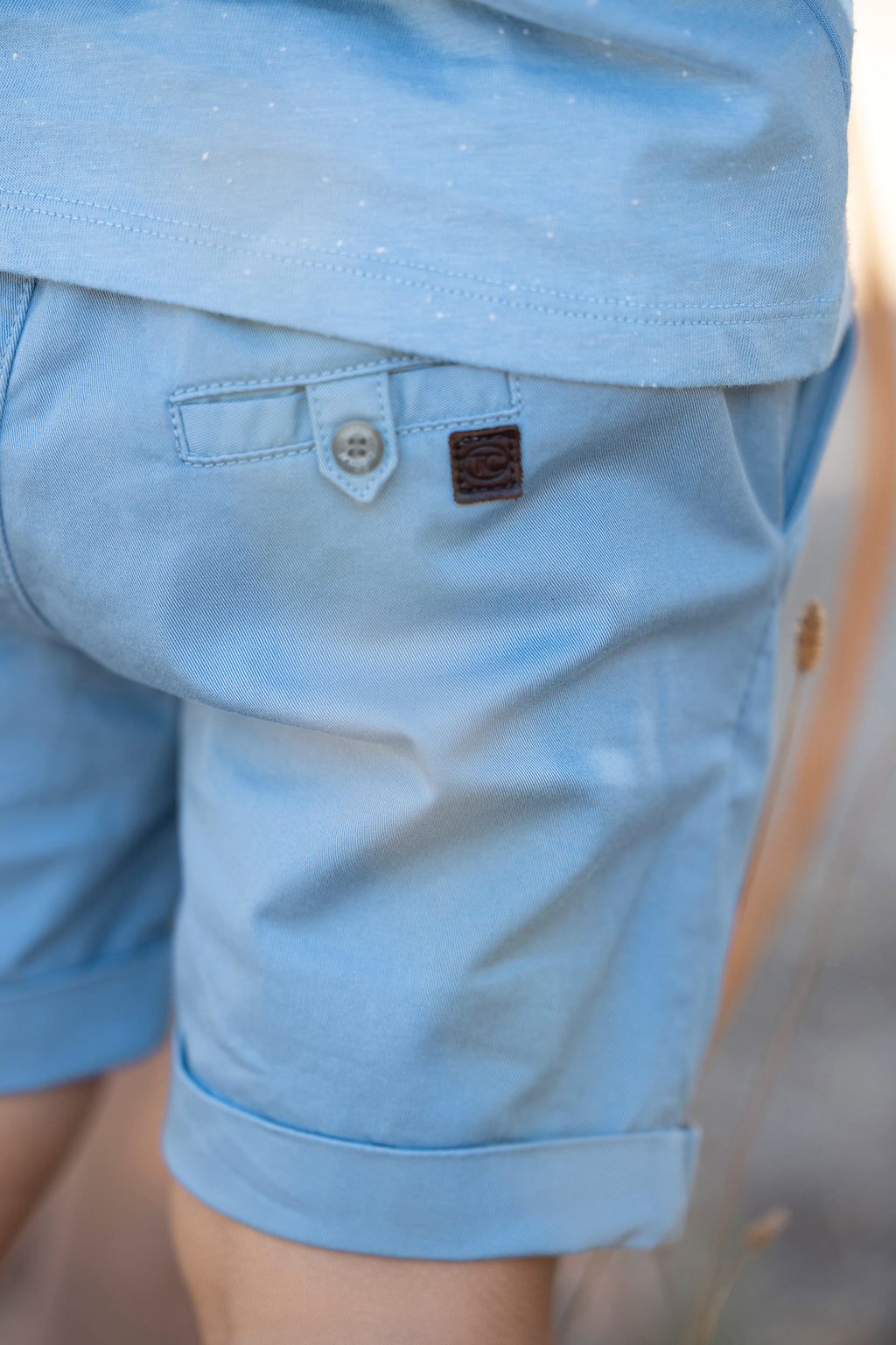 Pantaloncino - Cotton Azure Twill