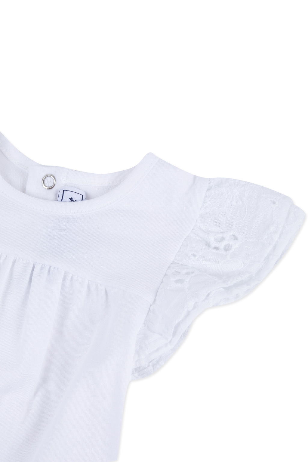 T-shirt - White Flotted sleeves