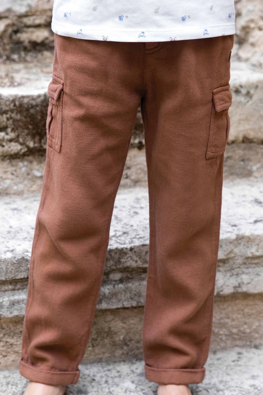 Trousers - Brown Cargo Linen