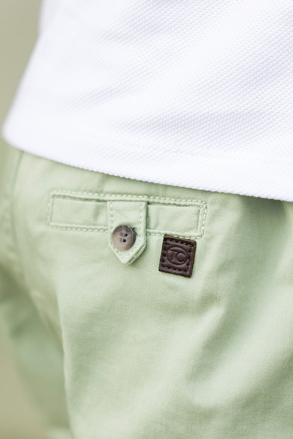 Pantaloncino - Verde cotone Twill