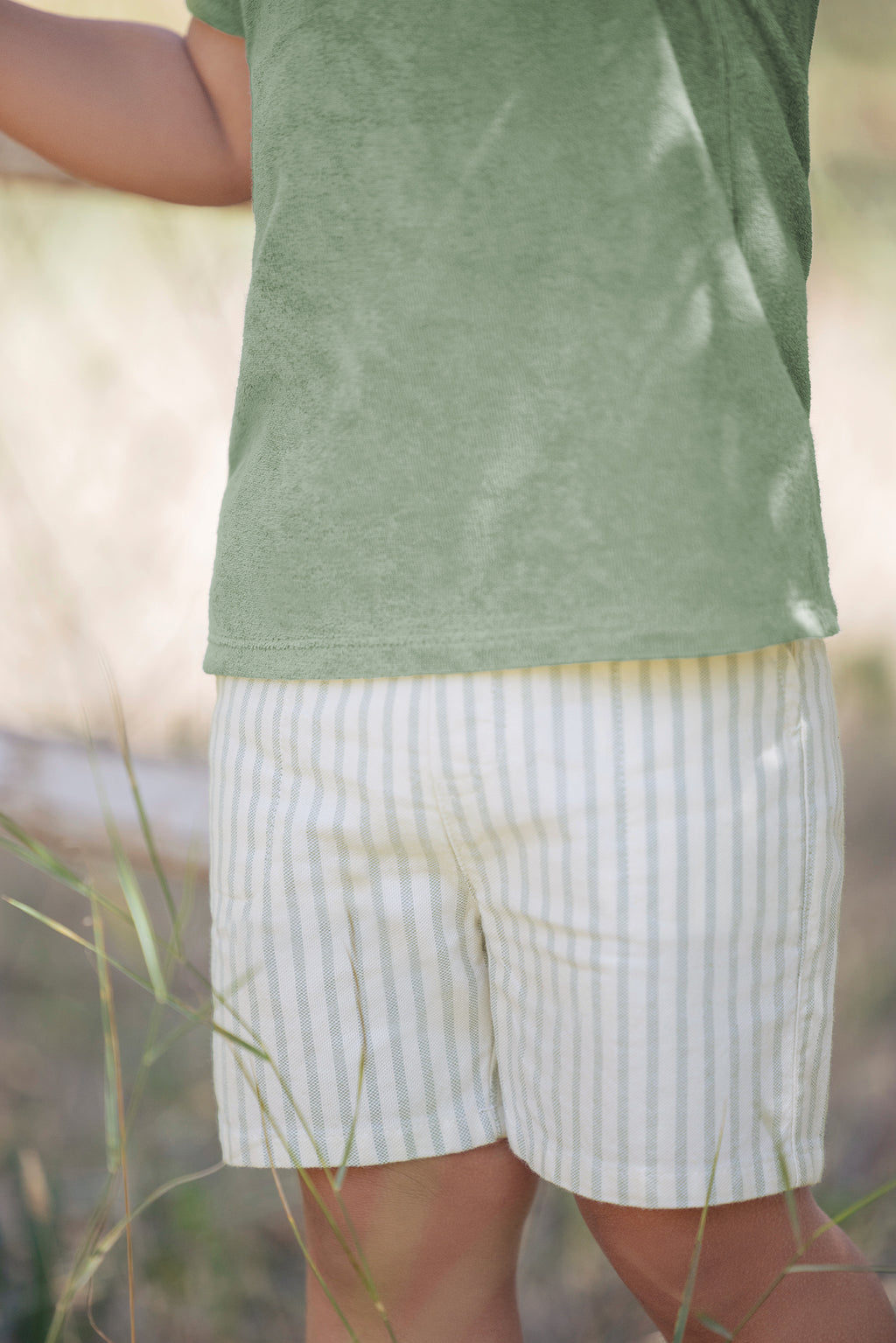 Pantaloncino - Verde acqua Righe
