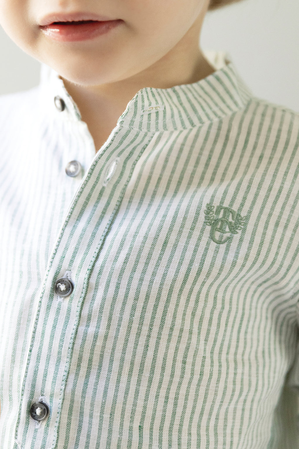 Camisa - Verde Lino Rayas