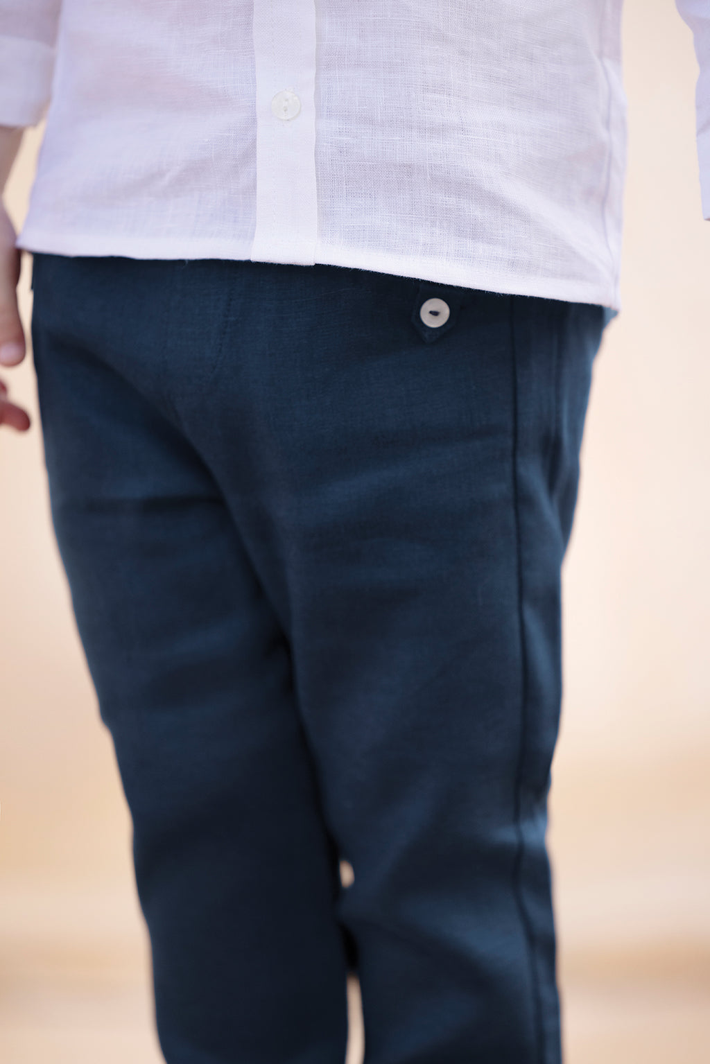 Trousers - Navy Linen