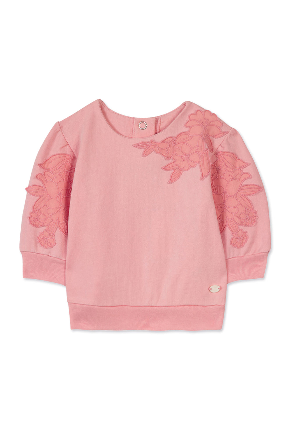 Sweatshirt - Rosa Stickerei