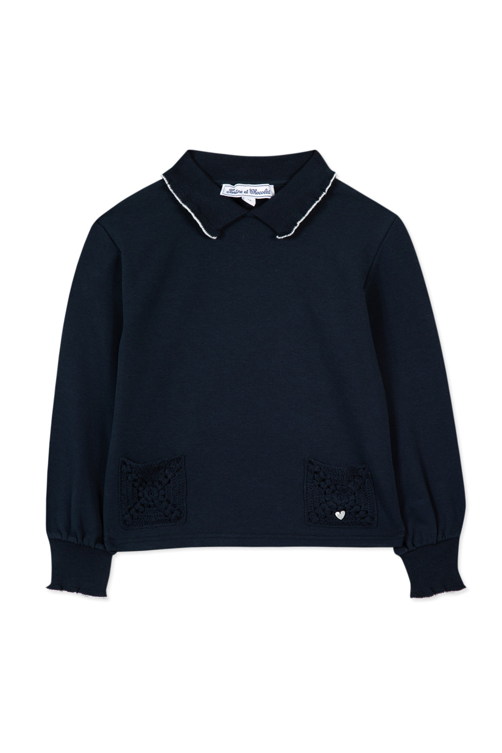 Sweatshirt - Marineblau Strickwaren