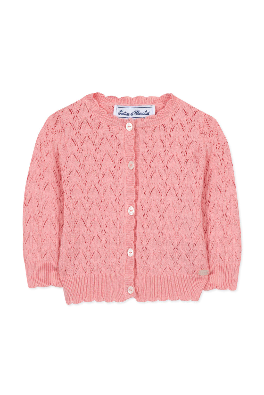 Cardigan - Pink Knitwear openwork