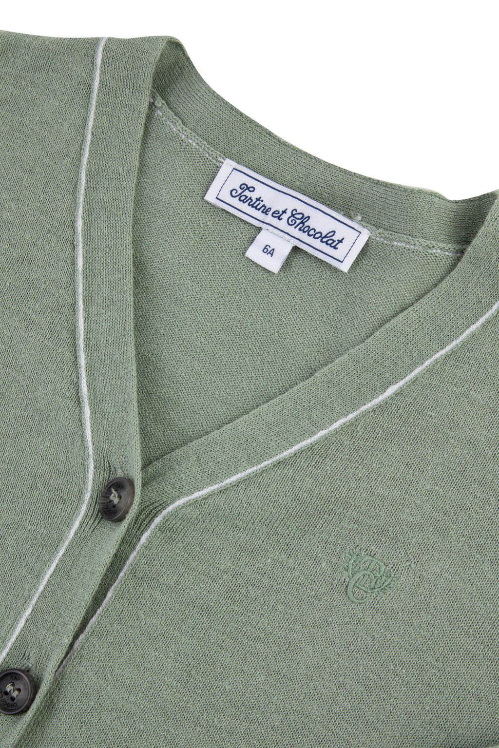 Cardigan - Green Linen