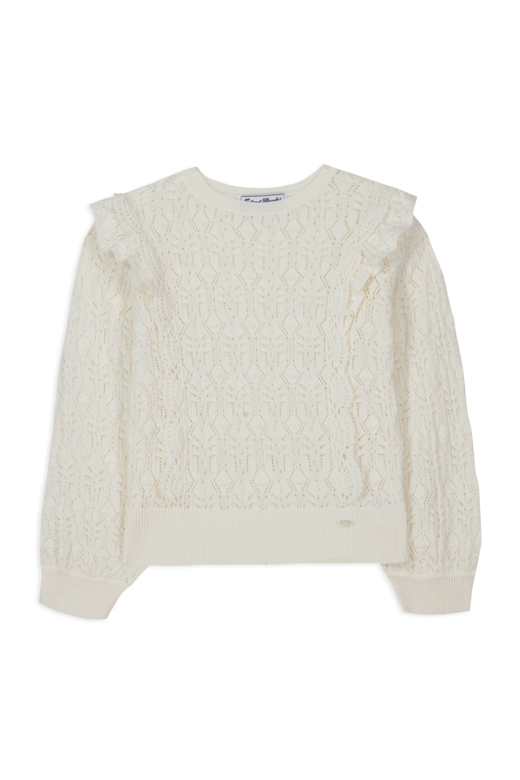 Sweater - White Ruffles