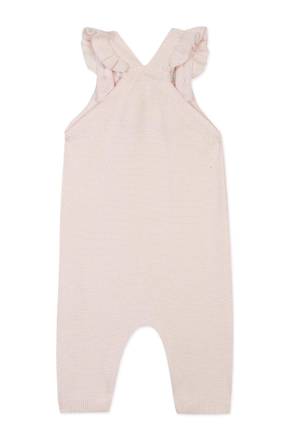 dungaree long - Pale pink Embrodery