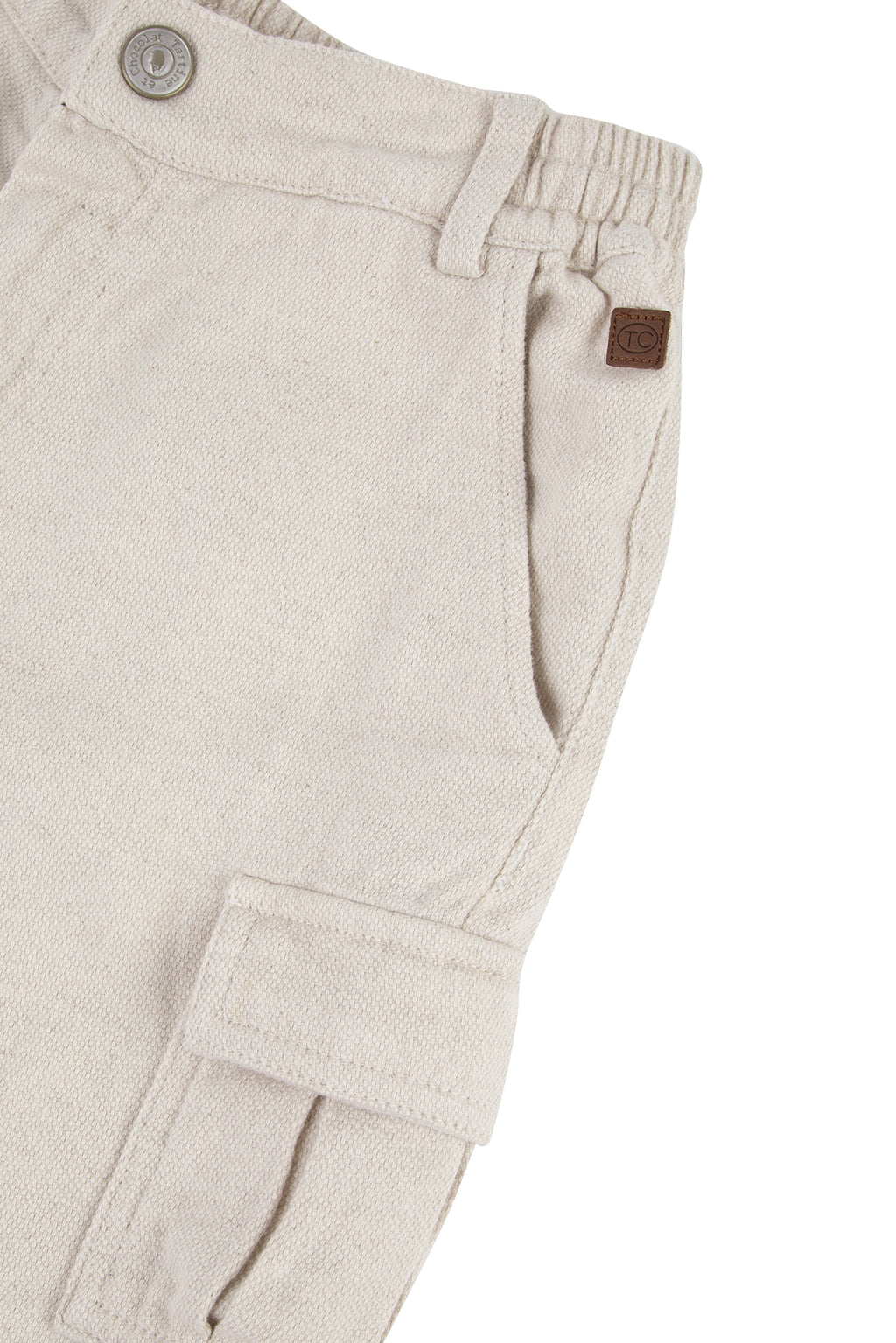Trousers - Beige cargo Linen