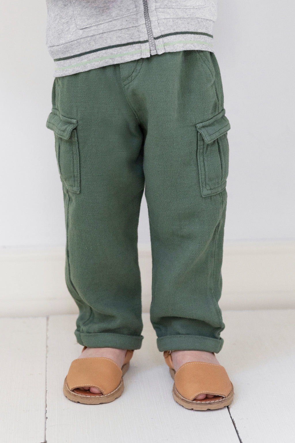 Pantalon - Verde carga Lino