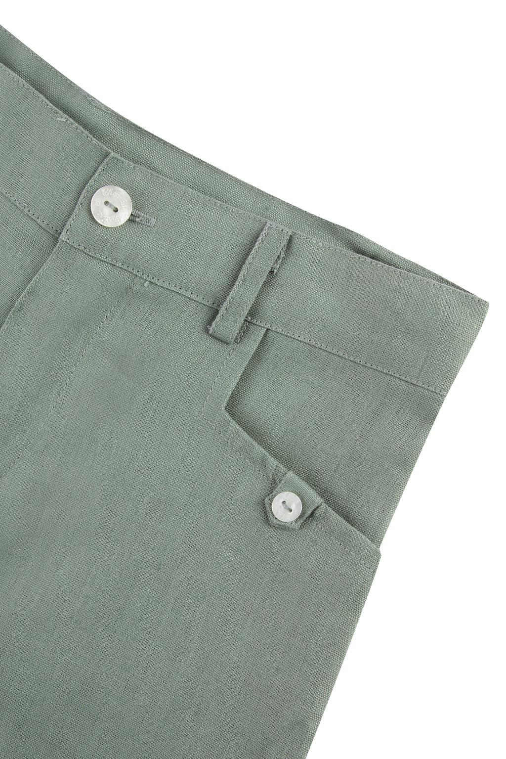 Short - Green Linen