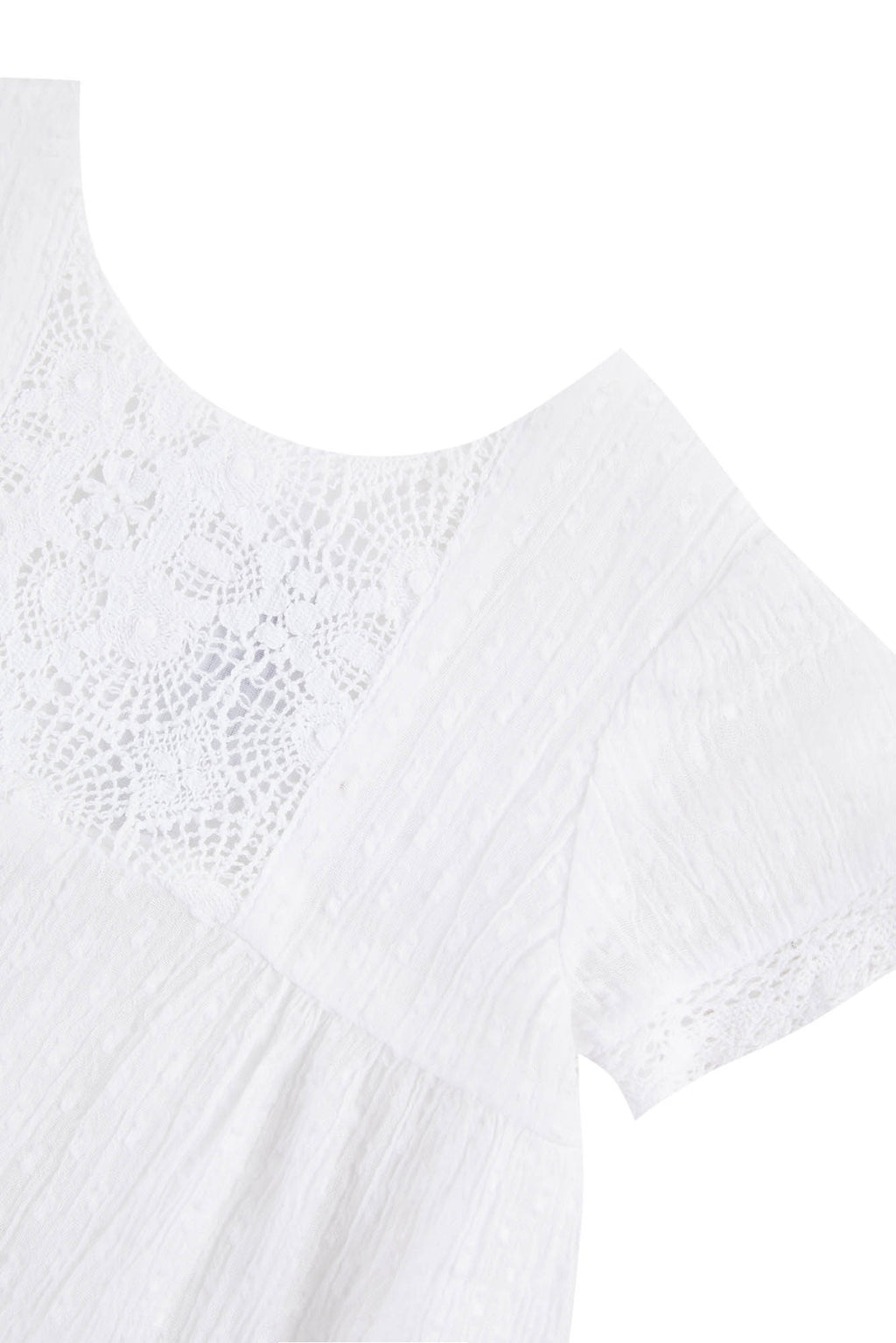 Dress - White English embroidery Plumetis
