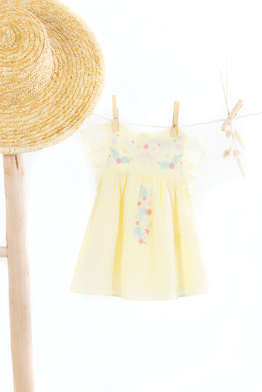 Dress - Yellow cotton sail