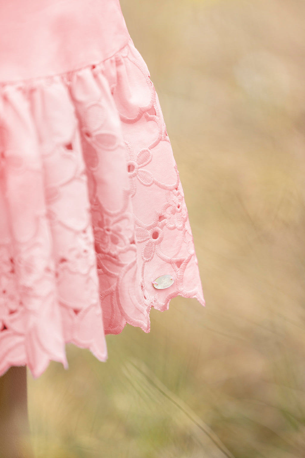 Vestido - Rosa Bordado de algodón