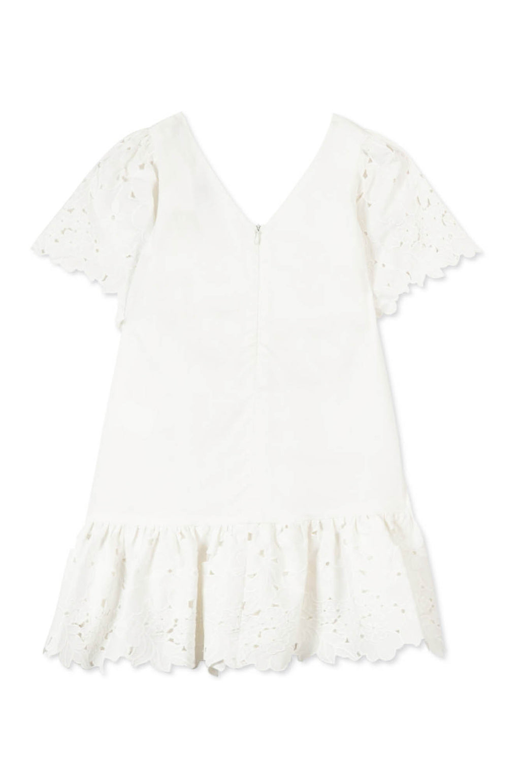 Dress - White Cotton embroidery