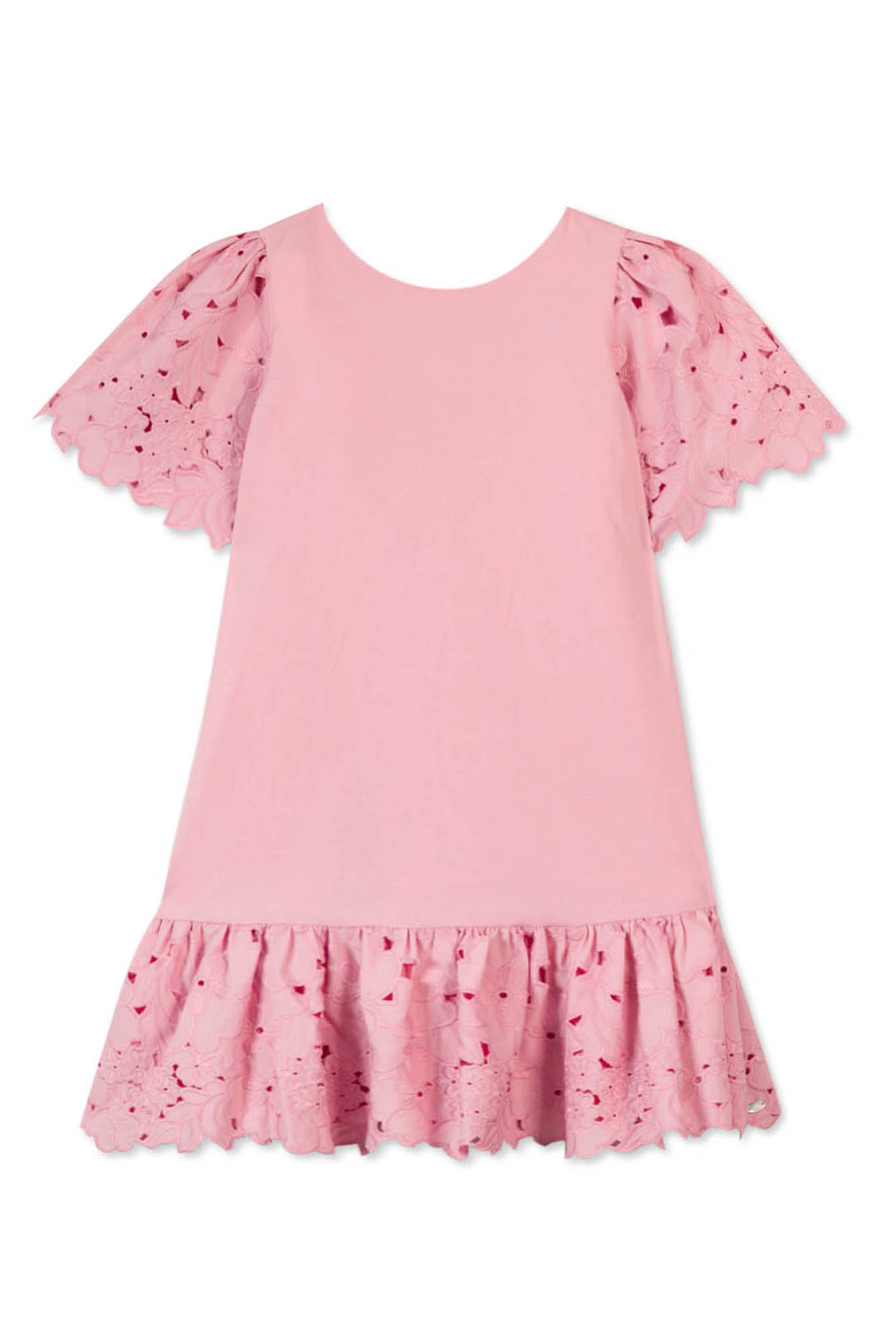 Robe - Rose broderies coton
