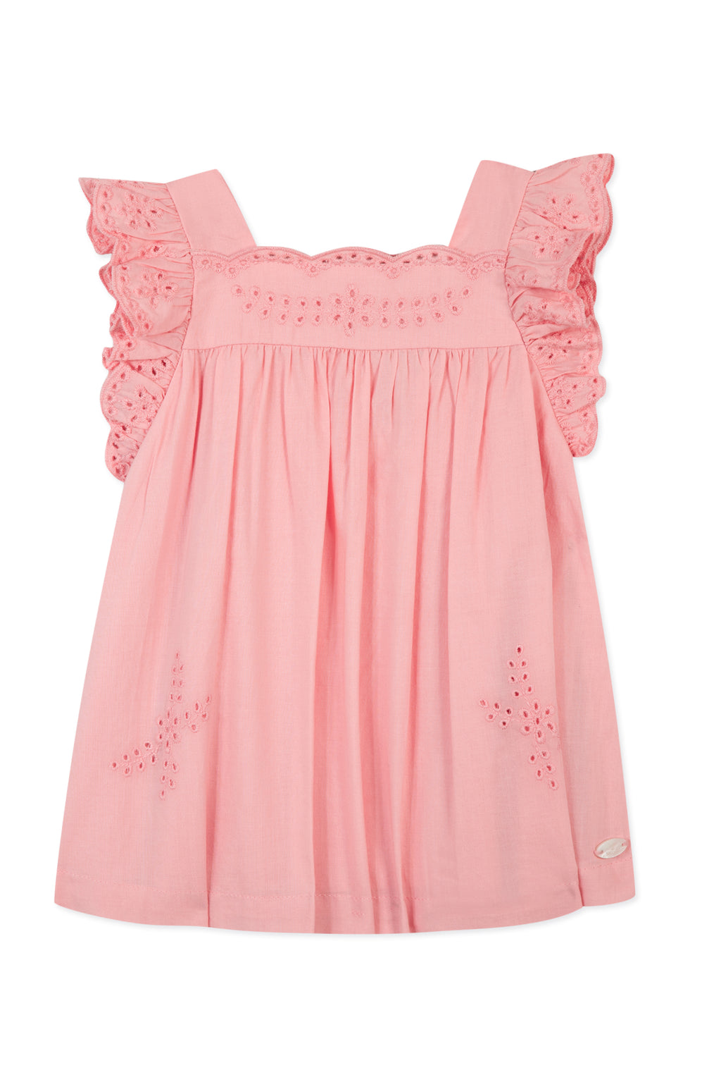 Robe - Rose broderies anglaises