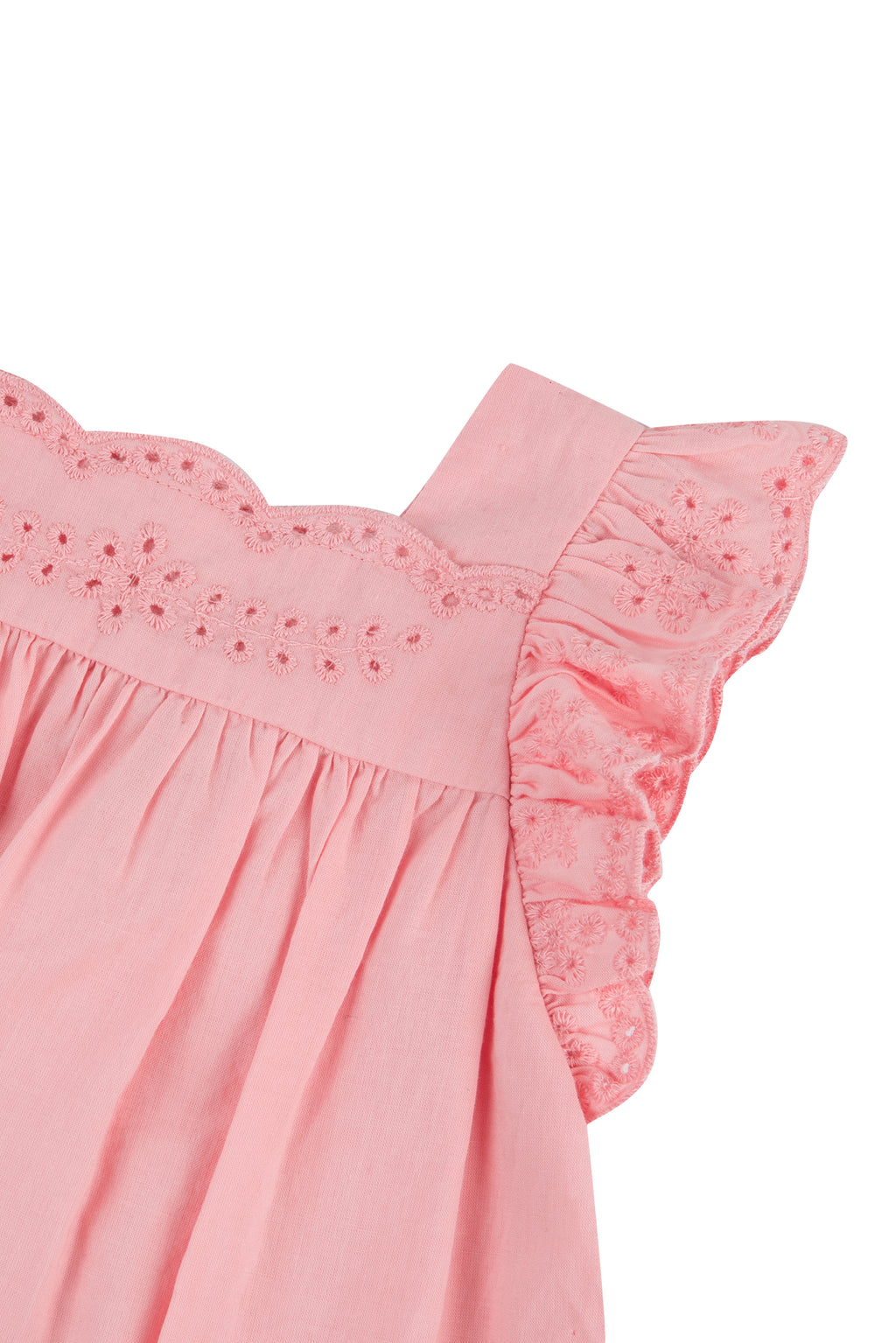 Dress - Pink English embroidery