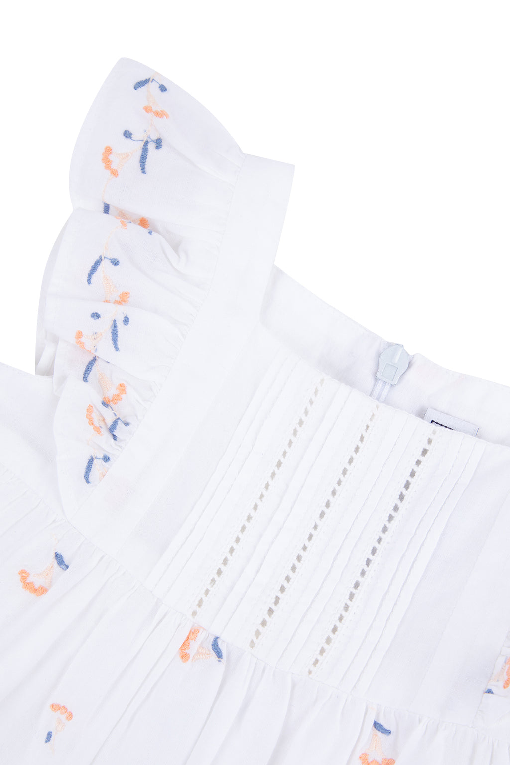 Dress - White Damn embroidery
