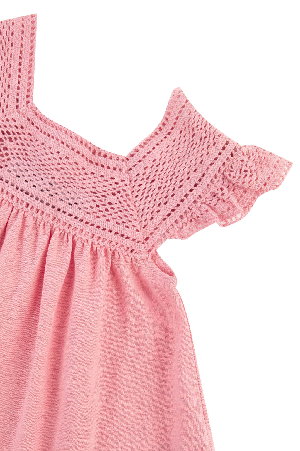 Robe - Rose crochet coton