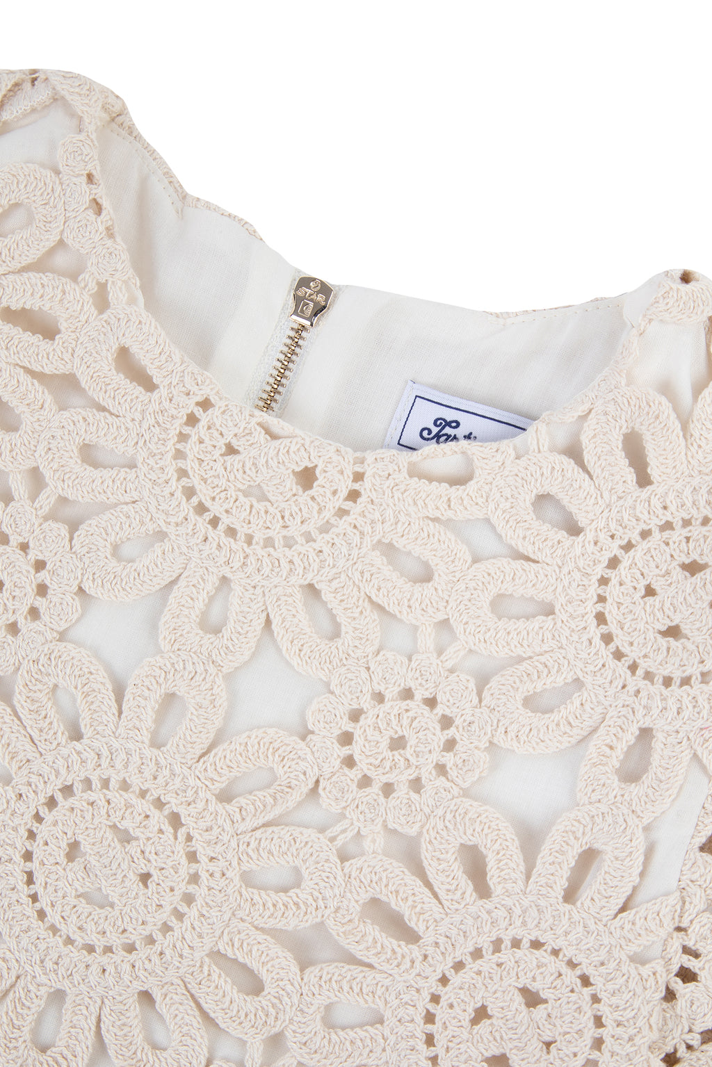Dress - Beige embroidery