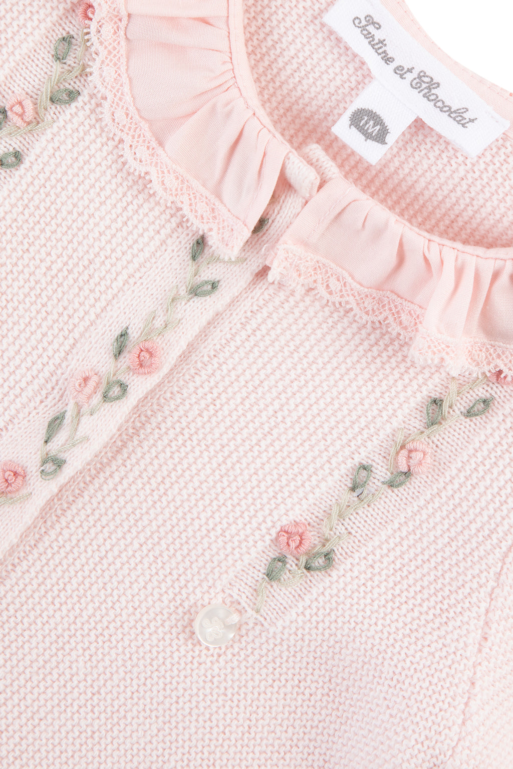 Jumpsuit long - Pale pink embroidery