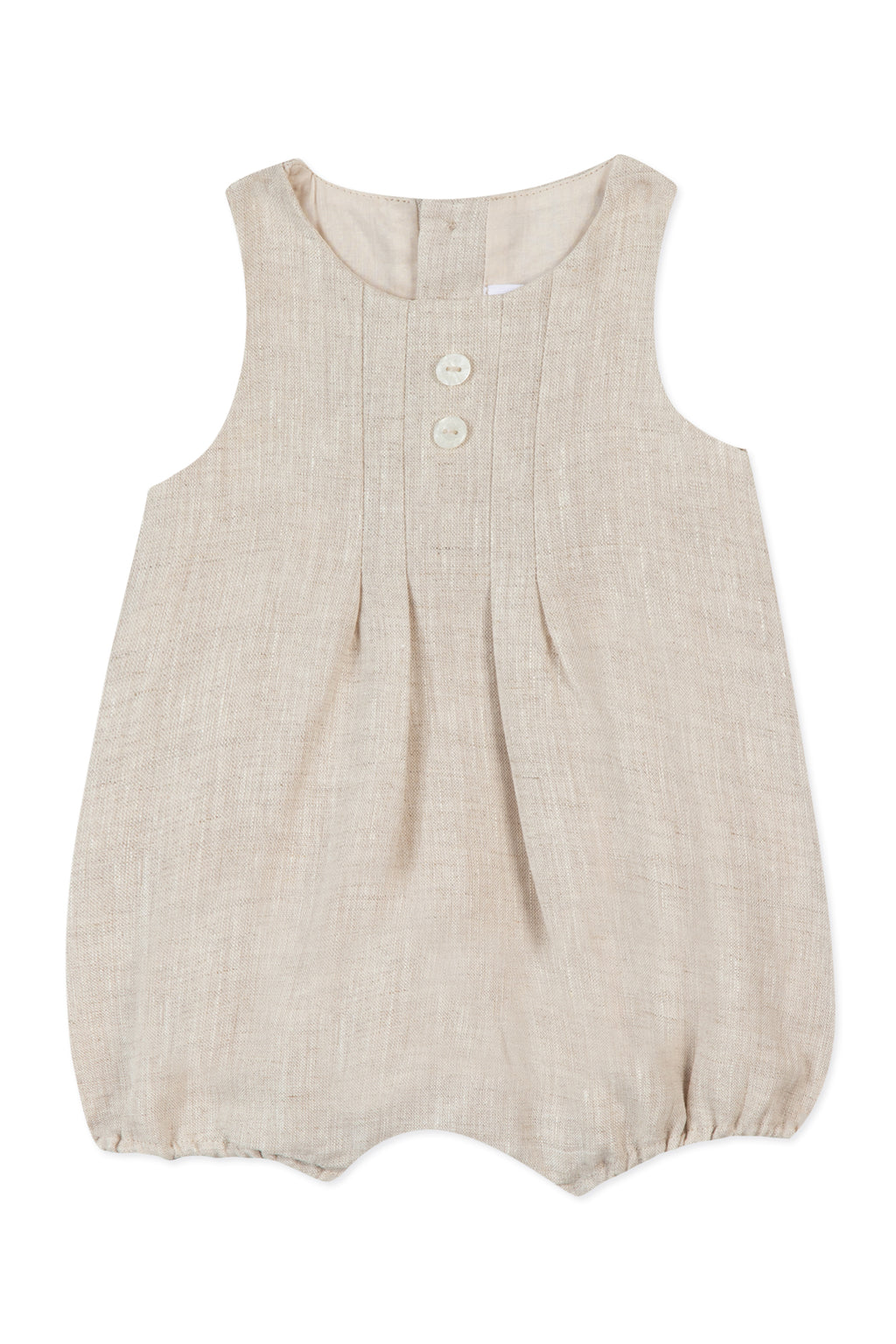 Jumpsuit short - Beige without sleeves