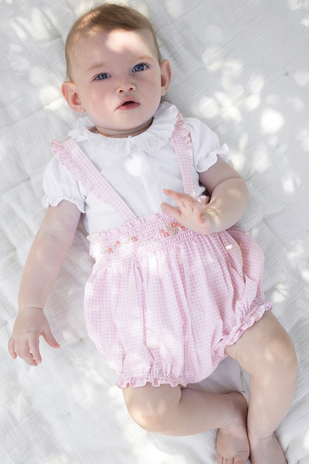 Outfit short - Pale pink Two-tone gingham